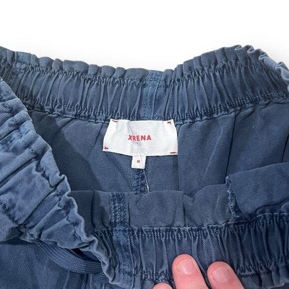 NWT Xirena Wyatt Shorts Sz M High Rise Elastic Waist Drawstring Washed Blue $209 - Picture 5 of 11